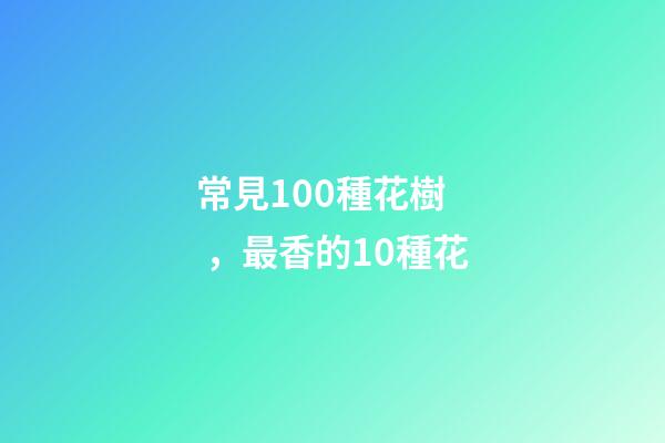 常見100種花樹，最香的10種花